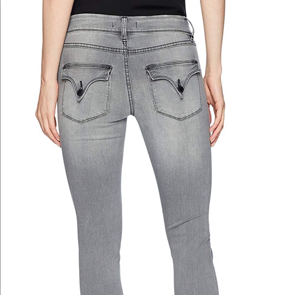 Hudson Collin Skinny Jeans Grey 26 Raw Hem